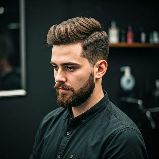 Barbeiro profissional a trabalhar